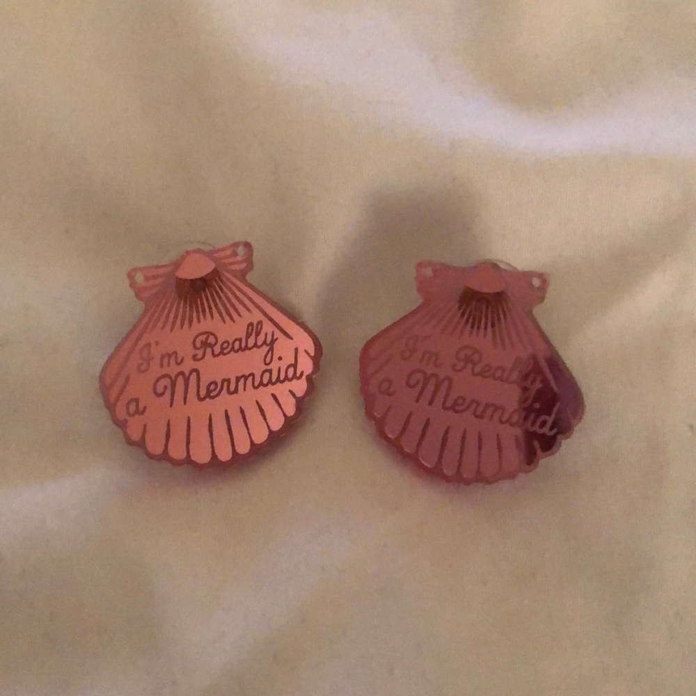 “I’m Really a Mermaid” stud earrings